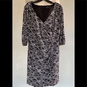 Tahari Black & White Dress